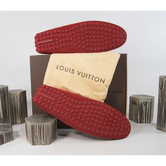 Louis Vuitton Hockenheim Red Suede Loafer Moccasin - Picture 3 of 6